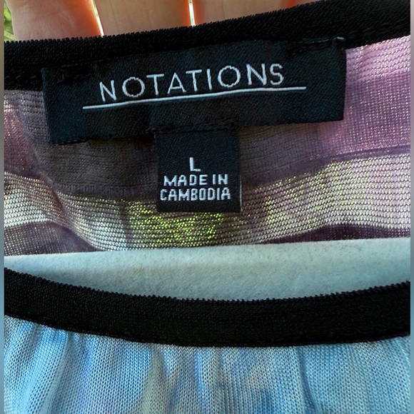 Artisan Purple and Blue Ruffled Short Sleeve Top - Picture 8 of 10